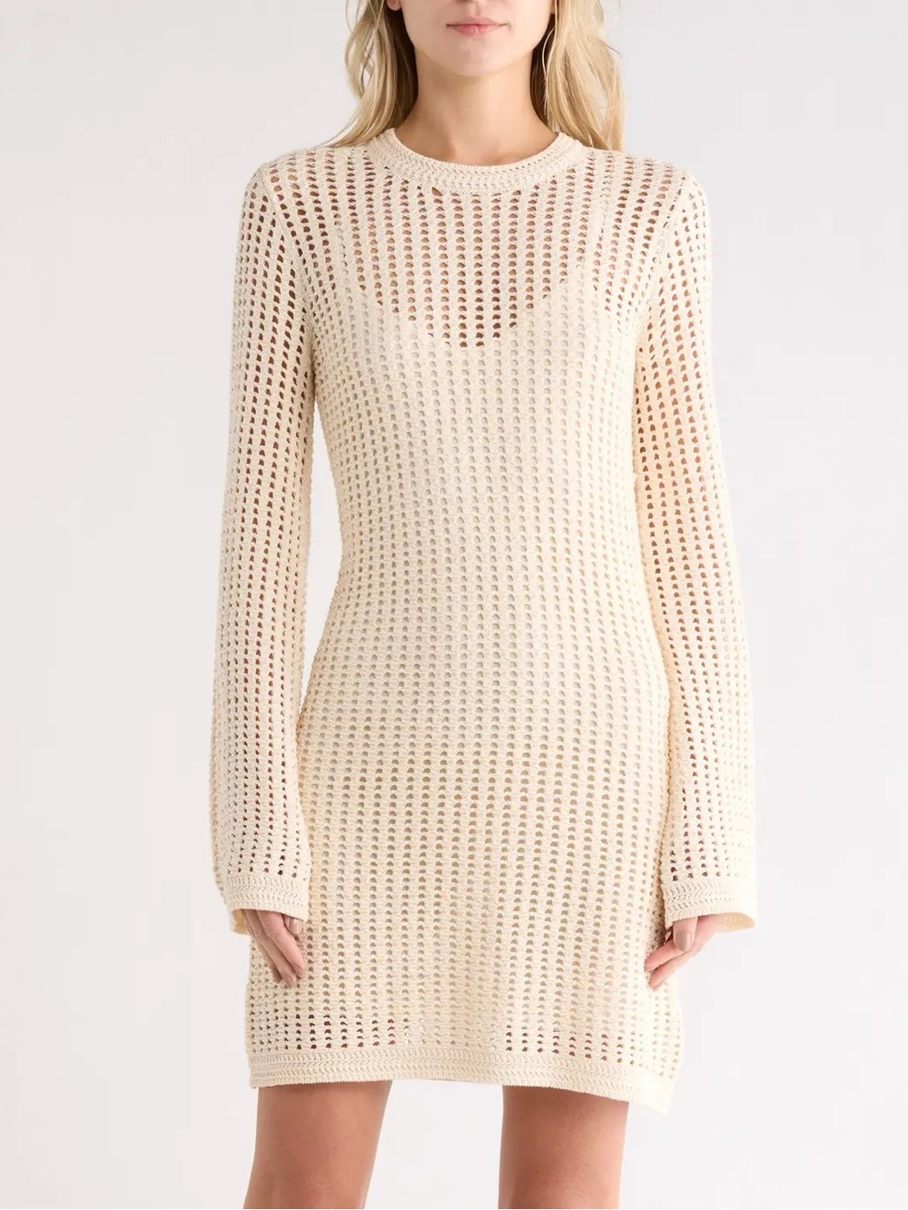 FRAME CROCHET BELL SLEEVE DRESS